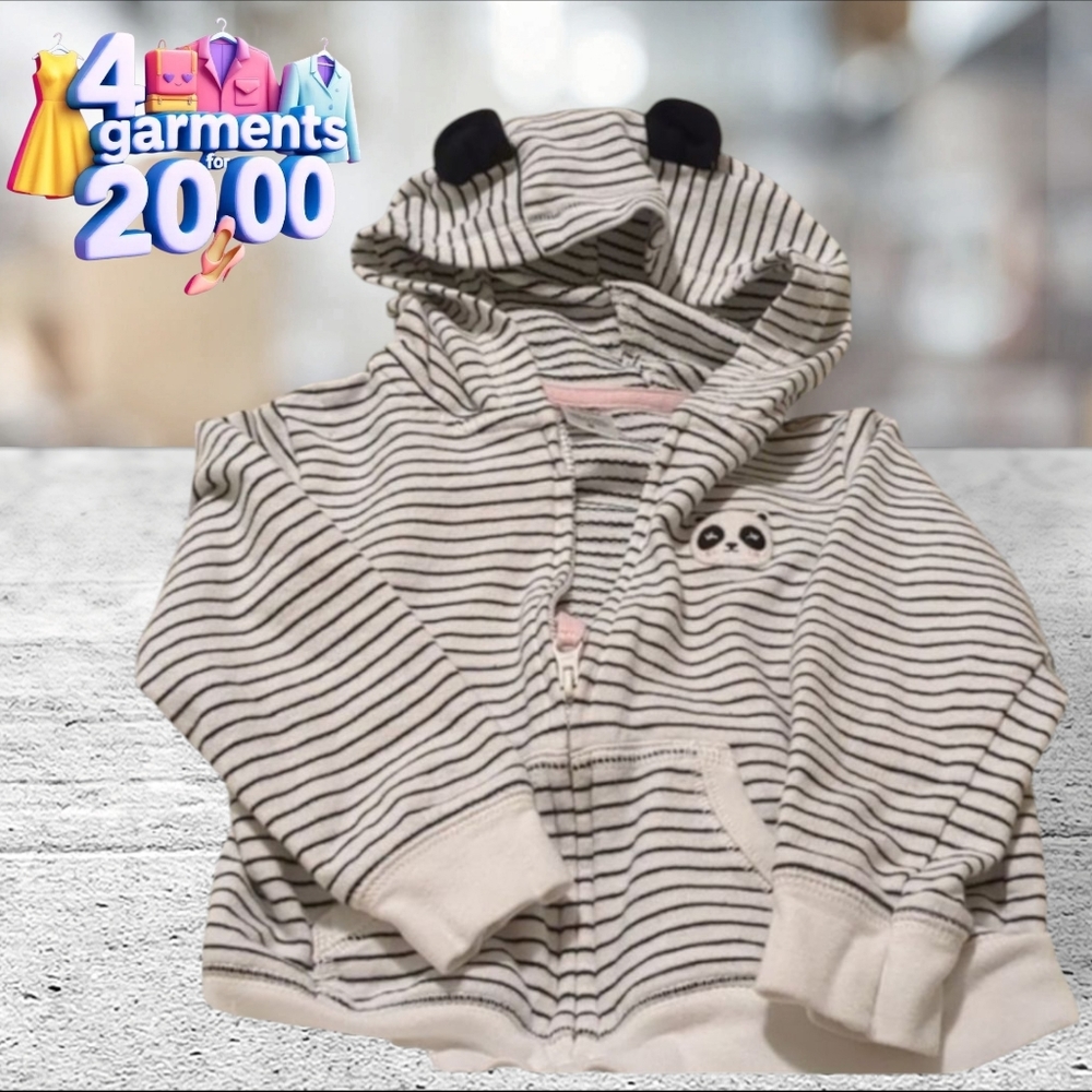 Carter's panda light weight hoodie jacket size 24 months